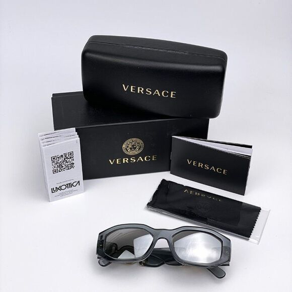 NEW Versace VE4361 MEDUSA BIGGIE 311/6G Transparent Gray Silver Gradient - Picture 6 of 11